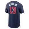 Ronald Acuña Jr. Atlanta Braves Nike Fuse Name & Number T-Shirt - Navy - Side View