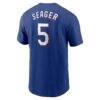 Corey Seager Texas Rangers Nike Fuse Name & Number T-Shirt - - Detail View