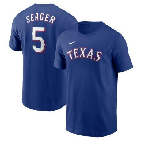 Corey Seager Texas Rangers Nike Fuse Name & Number T-Shirt - - Front View