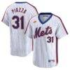 Mike Piazza New York Mets Nike Throwback Cooperstown Limited Jersey - White - Front View