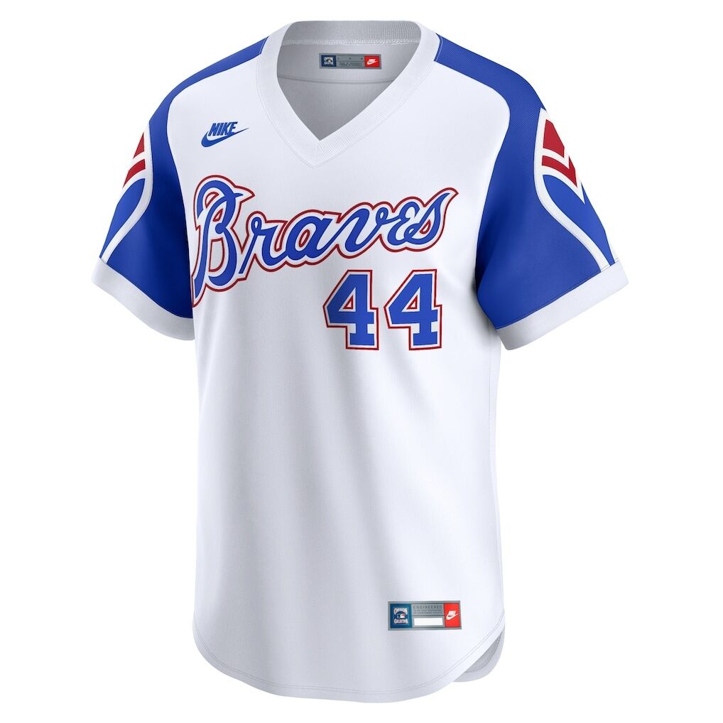 Hank Aaron Atlanta Braves Nike Throwback Cooperstown Limited Jersey