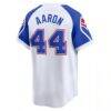 Hank Aaron Atlanta Braves Nike Throwback Cooperstown Limited Jersey - White - Side View