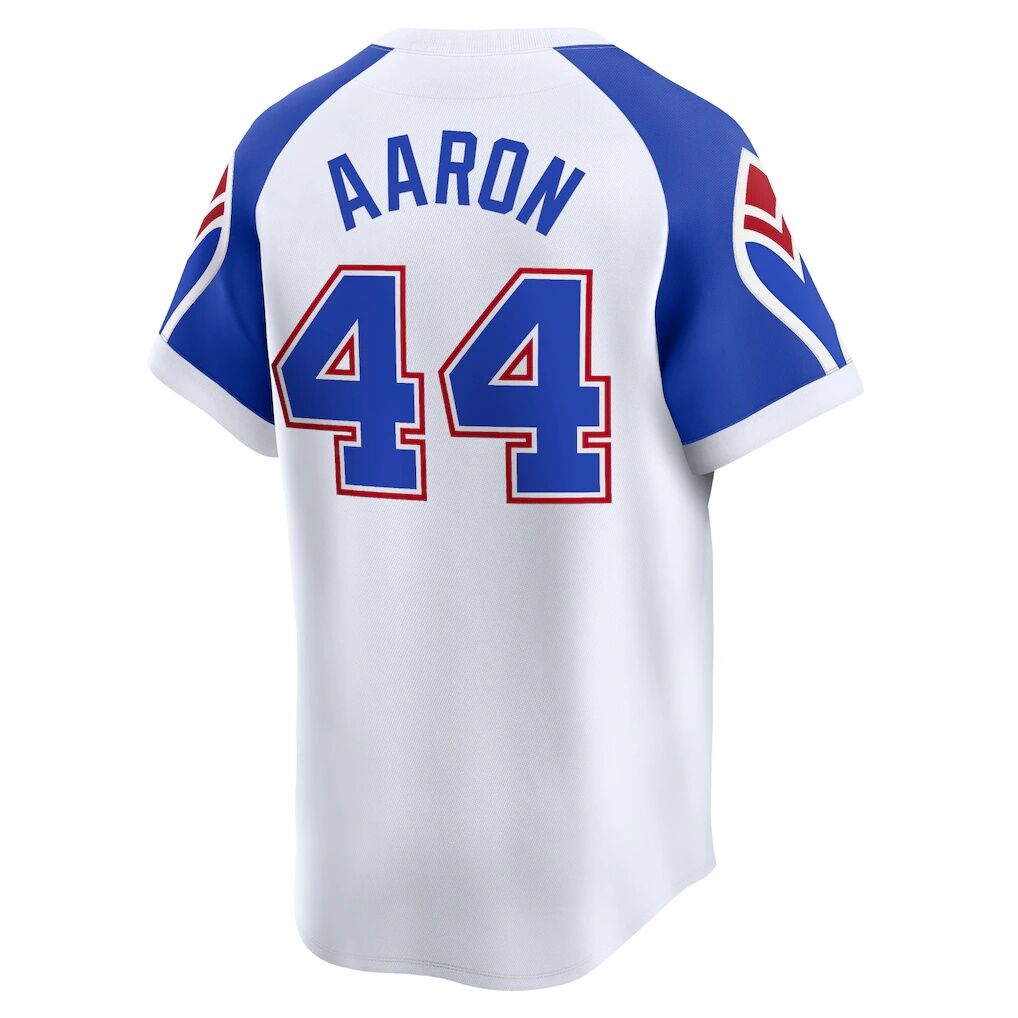 Hank Aaron Atlanta Braves Nike Throwback Cooperstown Limited Jersey