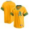 Athletics Nike Cooperstown Collection Limited Jersey - Gold - Front View