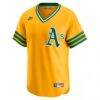 Athletics Nike Cooperstown Collection Limited Jersey - Gold - Side View