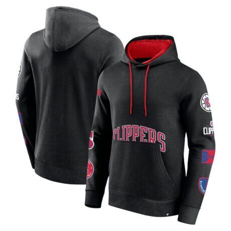 LA Clippers Fashion7 Home Court Pullover Hoodie - Black - Front View