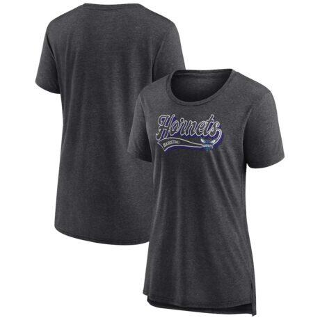 Charlotte Hornets Fashion7 Women's League Leader Tri-Blend T-Shirt - - Front View