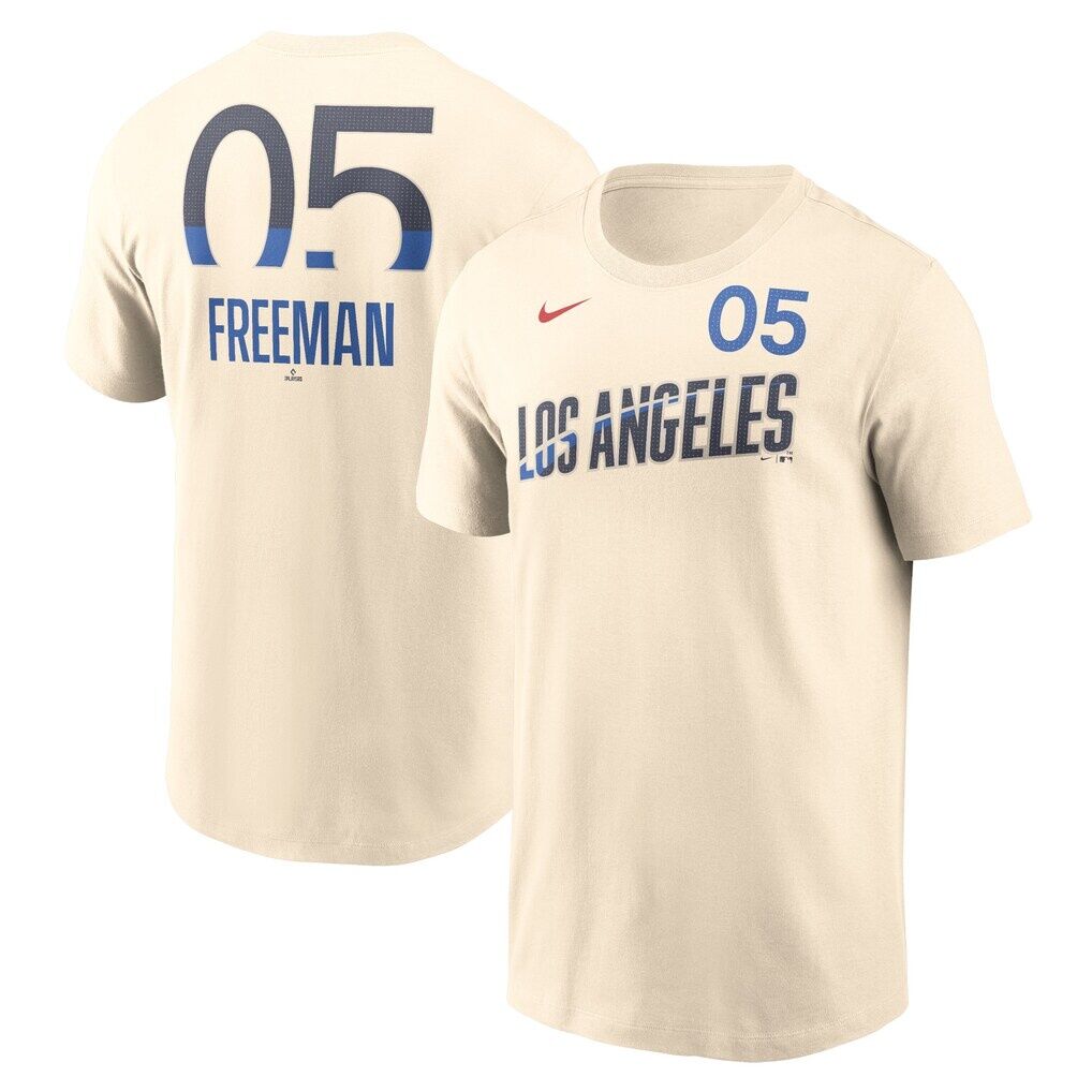 Freddie Freeman Los Angeles Dodgers Nike 2024 City Connect Fuse Name & Number T-Shirt