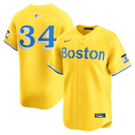 David Ortiz Boston Red Sox Nike City Connect Retired Player Jersey - Gold - Front View