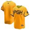 Pittsburgh Pirates Nike City Connect Limited Jersey - Gold - Front View