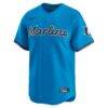 Miami Marlins Nike Limited Jersey - Blue - Side View