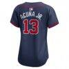 Ronald Acuña Jr. Atlanta Braves Nike Women's Alternate Limited Player Jersey - Navy - Alt2