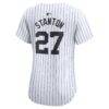 Giancarlo Stanton New York Yankees Nike Women's Home Limited Player Jersey - White - Detail View