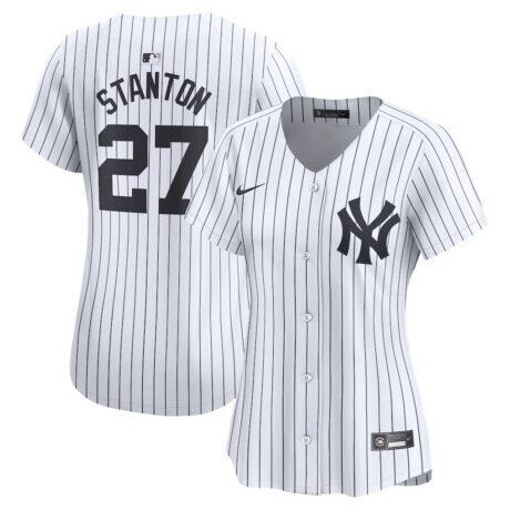 Giancarlo Stanton New York Yankees Nike Women's Home Limited Player Jersey - White - Front View