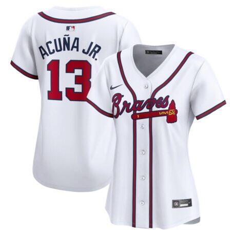 Ronald Acuna Atlanta Braves Nike Women's Home Limited Player Jersey - White - Front View