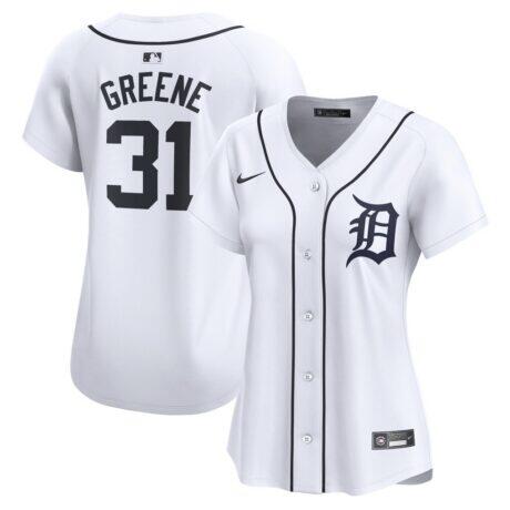 Riley Greene Detroit Tigers Nike Women's Home Limited Player Jersey - White - Front View