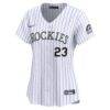 Kris Bryant Colorado Rockies Nike Women's Home Limited Player Jersey - White - Alt1