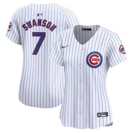 Dansby Swanson Chicago Cubs Nike Women's Home Limited Player Jersey