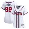 Spencer Strider Atlanta Braves Nike Women's Home Limited Player Jersey - White - Front View