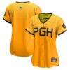 Pittsburgh Pirates Nike Women's City Connect Limited Jersey - Gold - Front View