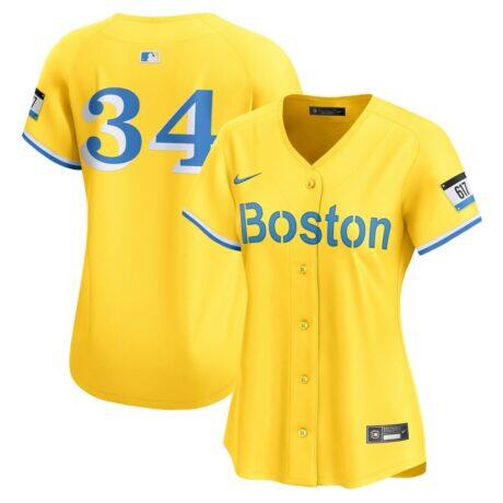 David Ortiz Boston Red Sox Nike Women's City Connect Retired Player Jersey - Gold - Front View