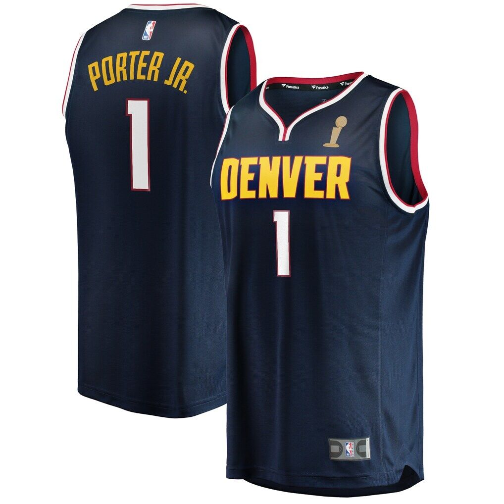 Michael Porter Jr. Denver Nuggets Fashion7 Youth Navy 2023 NBA Finals Champions Fast Break Player Jersey - Icon Edition