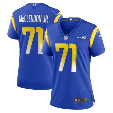 Warren McClendon Jr. Los Angeles Rams Nike Women's Team Game Jersey - - Front View