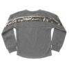 George Mason Patriots Gameday Couture Girls Youth Guess Who's Back Long Sleeve T-Shirt - Gray - Detail View