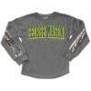 George Mason Patriots Gameday Couture Girls Youth Guess Who's Back Long Sleeve T-Shirt - Gray - Side View