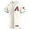 Arizona Diamondbacks Nike Home Elite Patch Jersey - White - Side View