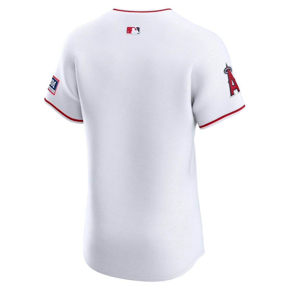 Los Angeles Angels Nike Home Elite Patch Jersey