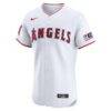 Los Angeles Angels Nike Home Elite Patch Jersey - White - Side View