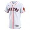 Houston Astros Nike Home Vapor Premier Elite Patch Jersey - White - Side View