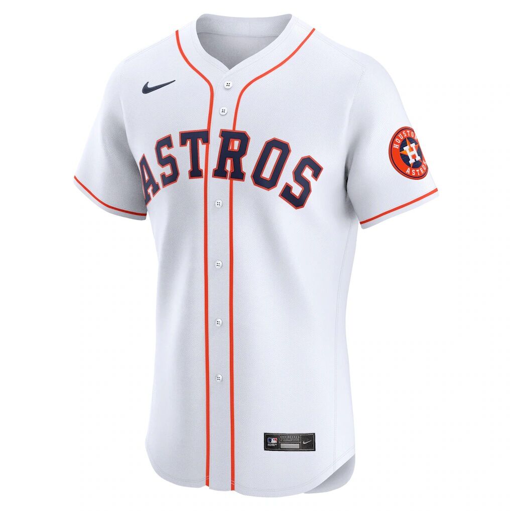 Houston Astros Nike Home Vapor Premier Elite Patch Jersey