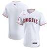 Los Angeles Angels Nike Home Elite Jersey - White - Front View