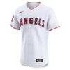 Los Angeles Angels Nike Home Elite Jersey - White - Side View