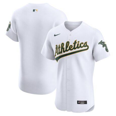 Athletics Nike Home Elite Jersey - White - Front View