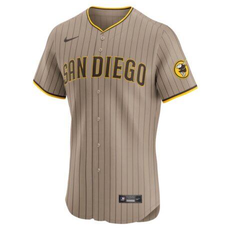 Fernando Tatis Jr. San Diego Padres Nike Home Elite Jersey - Khaki - Front View