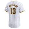 Manny Machado San Diego Padres Nike Home Elite Jersey - White - Detail View
