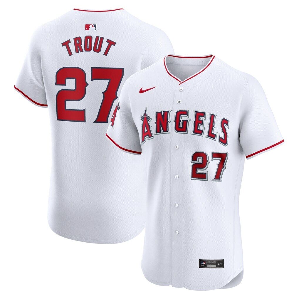Mike Trout Los Angeles Angels Nike Home Elite Player Jersey