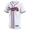 Ronald Acuña Jr. Atlanta Braves Nike Home Elite Jersey - White - Back View