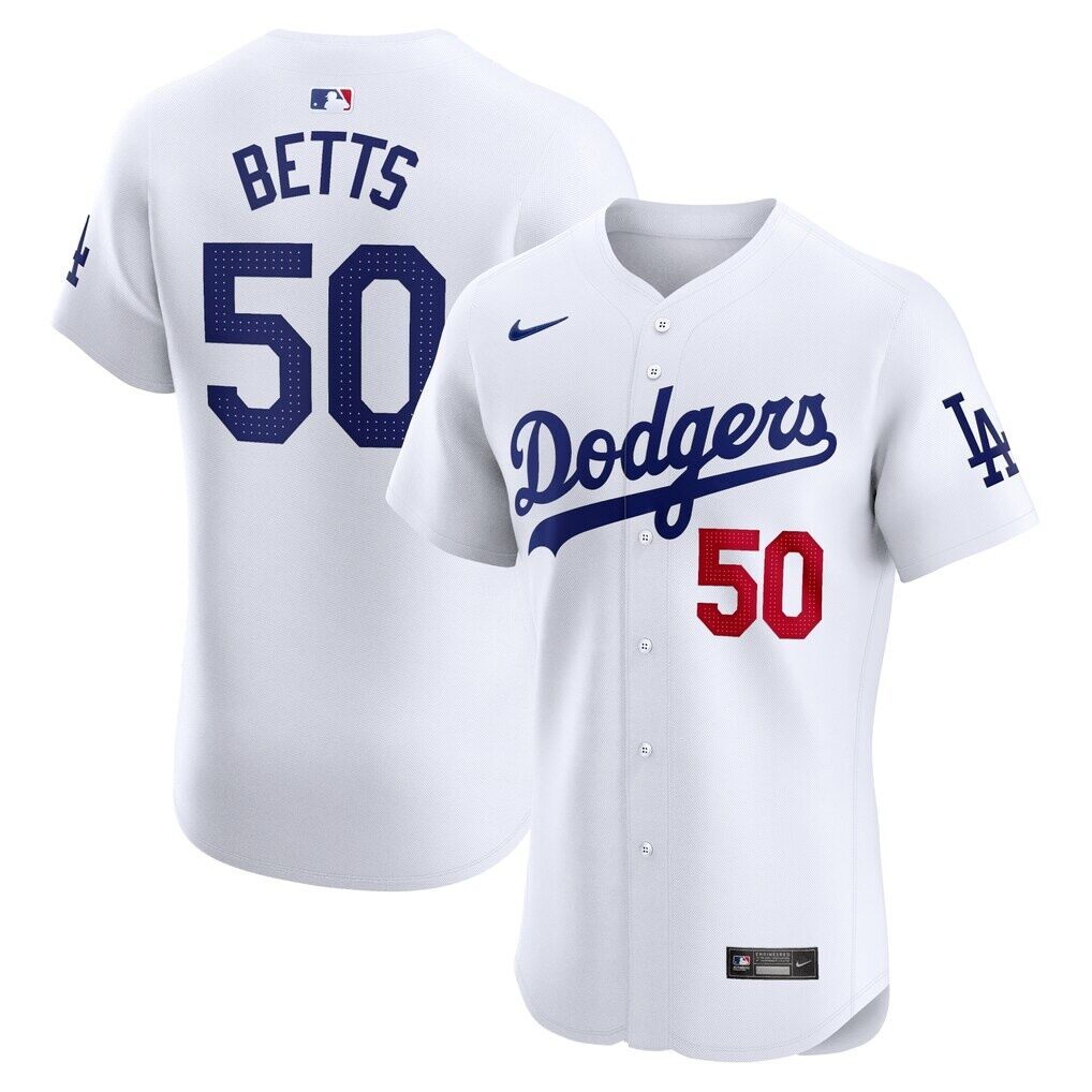 Mookie Betts Los Angeles Dodgers Nike Home Elite Jersey