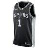Victor Wembanyama San Antonio Spurs Nike Unisex Swingman Jersey - Black - Side View