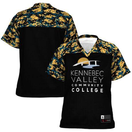 Kennebec Valley Community College GameDay Greats Women's Football Jersey - Black - Front View