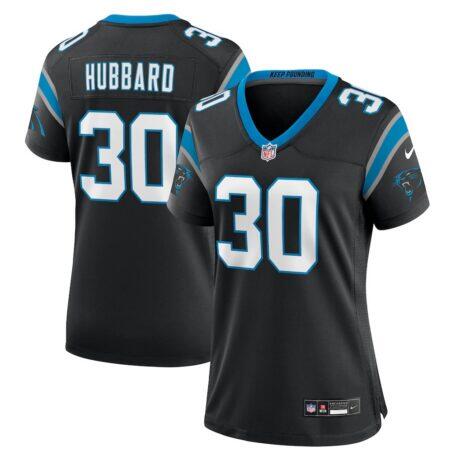 Chuba Hubbard Carolina Panthers Nike Women's Team Game Jersey - Black - Front View