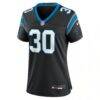 Chuba Hubbard Carolina Panthers Nike Women's Team Game Jersey - Black - Side View