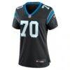 Brady Christensen Carolina Panthers Nike Women's Team Game Jersey - Black - Side View