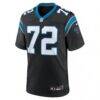 Taylor Moton Carolina Panthers Nike Team Game Jersey - Black - Side View