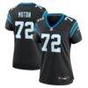 Taylor Moton Carolina Panthers Nike Women's Team Game Jersey - Black - Front View
