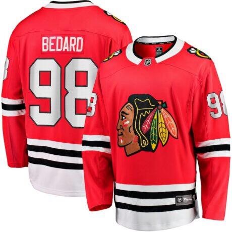 Connor Bedard Chicago Blackhawks Fashion7 Home Breakaway Player Jersey - Red - Front View